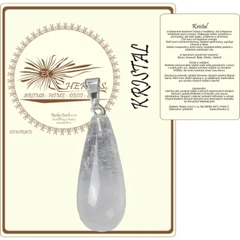 Přívěsek EX Herbis AHDL Přívěšek Dlouhá kapka Křišťál 28mm YCK90