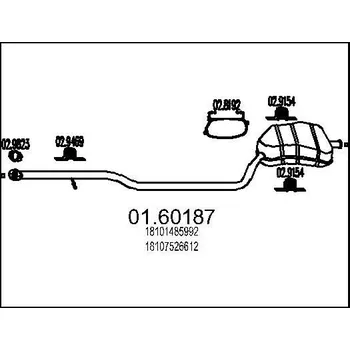 Auto-moto Zadní tlumič výfuku MTS 01.60187