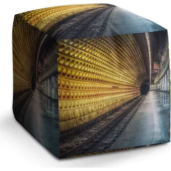 Taburet Taburet Kostka Pražské metro: 40x40x40 cm - Sablio