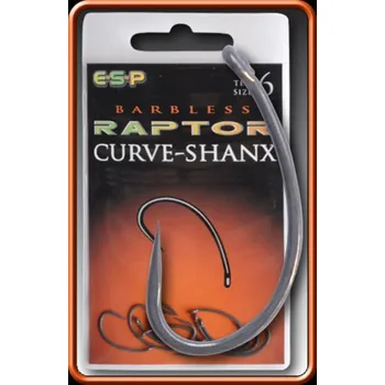 Rybářský háček ESP háčky bez protihrotu Curve Shanx Barbless vel. 10