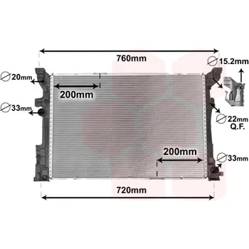Autodíl Chladič, chlazení motoru VAN WEZEL 30002654