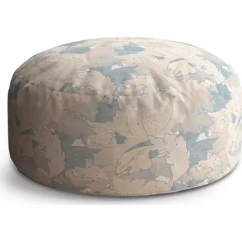 Sedací pytel Kulatý taburet Circle Listí: 38x48 cm - Sablio