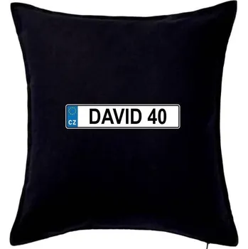 Polštář SPZ David 40 - Polštář 50x50 - 50x50 - Pouze potah ( Černá )