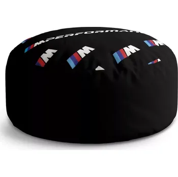 Sedací pytel Kulatý taburet Circle MPERFORMANCE černý vzor: 38x48 cm - Sablio
