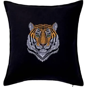 Polštář Tygr hlava - Polštář 50x50 - 50x50 - Pouze potah ( Černá )