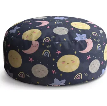 Sedací pytel Kulatý taburet Circle Dětské nebe: 38x48 cm - Sablio