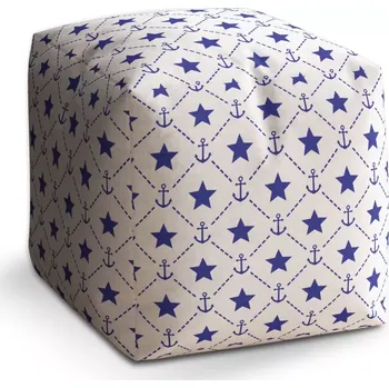 Taburet Taburet Kostka Hvězdy a kotvy: 40x40x40 cm - Sablio