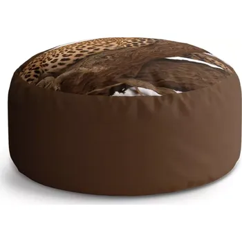 Sedací pytel Kulatý taburet Circle Levhart 2: 38x48 cm - Sablio