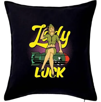Polštář Lady Luck - Polštář 50x50 - 50x50 - Pouze potah ( Černá )