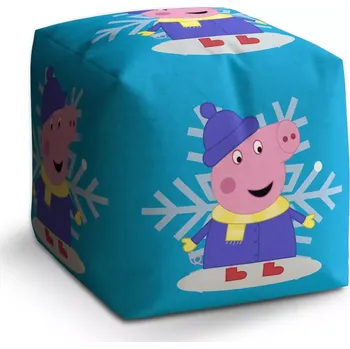 Taburet Taburet Kostka Prasátko Pepina Vločka: 40x40x40 cm - Sablio