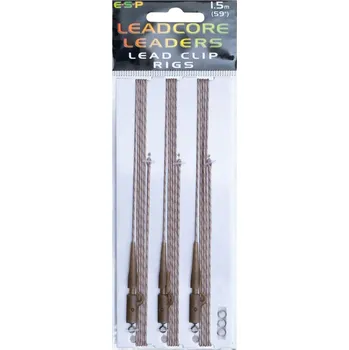 ESP návazce Leadcore Lead Clip 1,5m Sandy Gravel