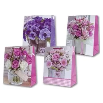 Hra na zahradu Torebka ozdobna laminowana PL-6 średnia 68 bukiety