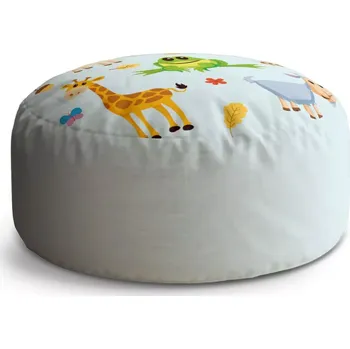 Sedací pytel Kulatý taburet Circle Zvířátka 3: 38x48 cm - Sablio