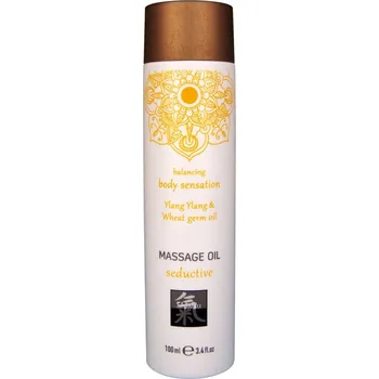 Erotický masážní přípravek Olej masážní HOT Shiatsu seductive Ylang Ylang & Wheat Germ oil 100 ml - s kupónem KUP15 cena 314 Kč + extra diskrétní expedice