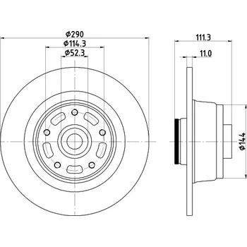 Brzdový kotouč Brzdový kotouč HELLA 8DD 355 133-311