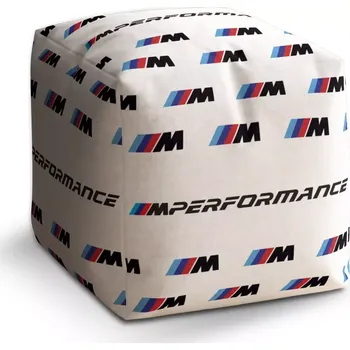 Taburet Taburet Kostka MPERFORMANCE bílý vzor: 40x40x40 cm - Sablio