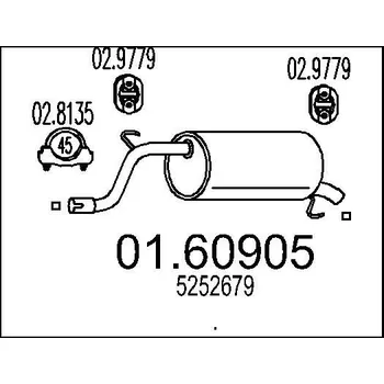 Auto-moto Zadní tlumič výfuku MTS 01.60905