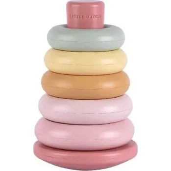 Hračka pro nejmenší Little Dutch Nasazovací kroužky růžové (2007772LD)