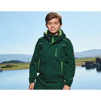 Zimní softshellová bunda dětská e.s.motion 2020dětská velikost 98/104 zelená/mořská zelená Strauss
