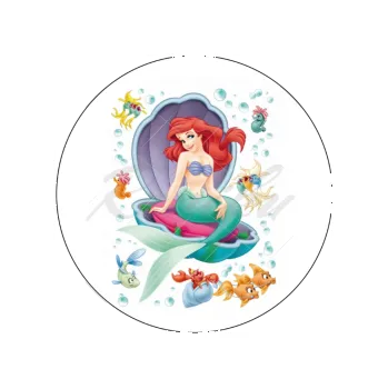 Jedlá dekorace na dort ARIEL v mušly, VARIANTA Jedlý papír 261