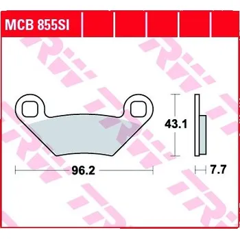 Brzda pro motocykl Přední brzdové destičky TRW / Lucas Polaris 850 Forest 2015 - směs SI