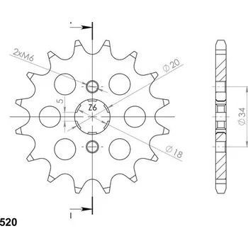 Řetězová sada pro motocykl SUPERSPROX Řetězové kolečko SUPERSPROX CST-275:15 15 zubů, 520