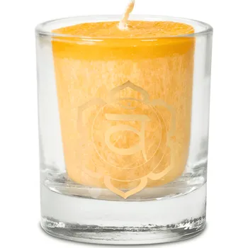 Svíčka Milujeme Kameny 2. čakra - cedr, smrk, rozmarýn - Čakrová vonná svíčka 24499