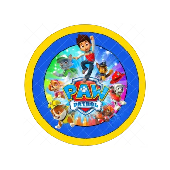Jedlá dekorace na dort PAW PATROLA žlutá, VARIANTA Jedlý papír 1458