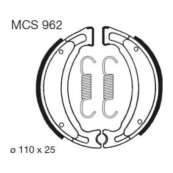 Brzda pro motocykl Zadní brzdové destičky TRW / Lucas Yamaha HW 125 Xenter 2012 - 2016