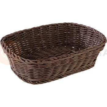 Obdélníkový košík z polypropylenu, hnědý 265x190x70 mm | APS, Profi Line