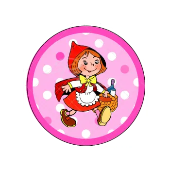 Jedlá dekorace na dort KARKULKA růžová, VARIANTA Jedlý papír 1371