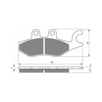 Brzda pro motocykl Zadní brzdové destičky Goldfren Piaggio Beverly 125 2011-2014 směs S3