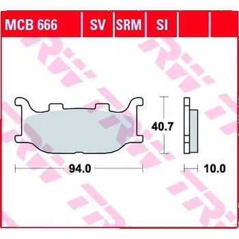 Brzda pro motocykl Přední brzdové destičky TRW / Lucas Yamaha YP 250 DXA Majesty ABS 1999 - 2003