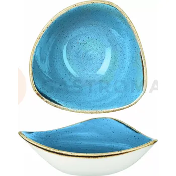 Miska ve tvaru trojúhelníku, světle modrá, ručně zdobená 260 ml | CHURCHILL, Stonecast Cornflower Blue