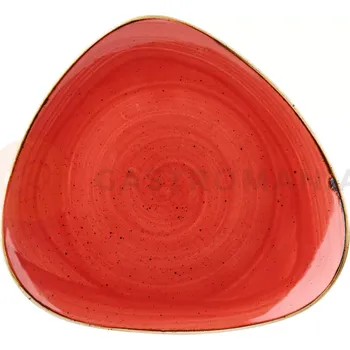 Talíř Oválný talíř červený, ručně zdobený 19,2 cm | CHURCHILL, Stonecast Berry Red