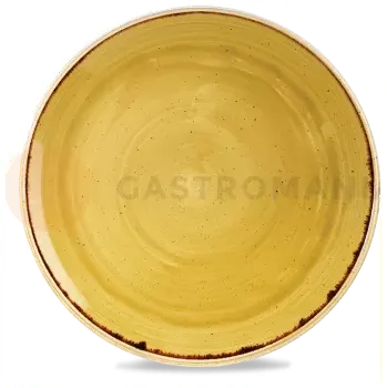Talíř Mělký talíř hořčicový, ručně zdobený 32,4 cm | CHURCHILL, Stonecast Mustard Seed Yellow