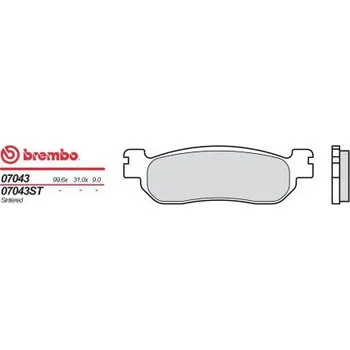 Brzda pro motocykl Zadní brzdové destičky Brembo Yamaha 400 X MAX 2013 - 2014 směs OEM