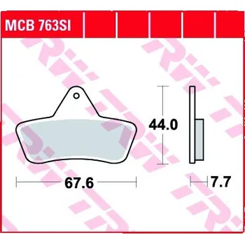 Brzda pro motocykl Zadní brzdové destičky TRW / Lucas Arctic Cat 500 2x4/4x4 1998 - 2004 směs SI
