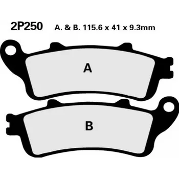 Brzda pro motocykl Přední brzdové destičky Nissin Honda FES 125 Pantheon 2003 - 2006 směs ST