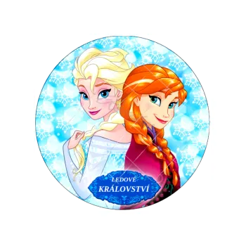 Jedlá dekorace na dort FROZEN ANNA A ELZA, VARIANTA Jedlý papír 422