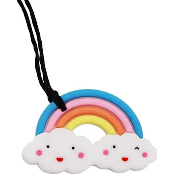 Dětské navlékací korálky Jellystone Designs Uklidňující přívěsek Duha, pastelový