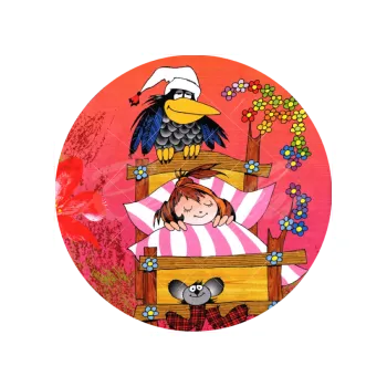 Jedlá dekorace na dort MALÁ ČARODĚJKA, VARIANTA Jedlý papír 554