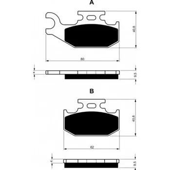 Brzda pro motocykl Přední brzdové destičky Goldfren Can-Am Renegade 800 2008-2008 směs S3