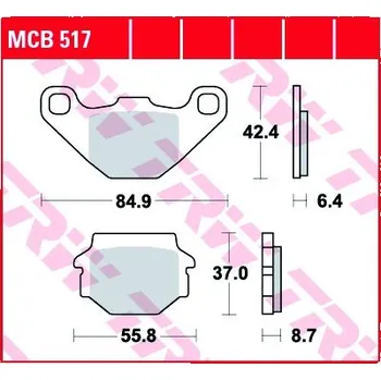 Brzda pro motocykl Přední brzdové destičky TRW / Lucas Malaguti MEX 50 1986 -