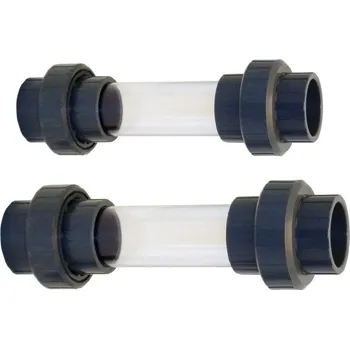 Průhledná kontrolní trubka 63mm se šroubením