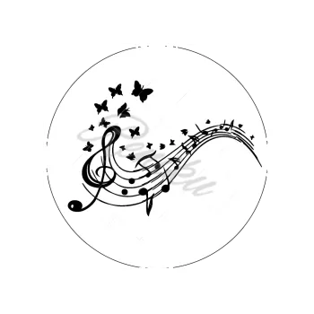 Jedlá dekorace na dort NOTY vlna, VARIANTA Jedlý papír 657