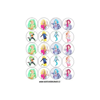 Jedlá dekorace na dort LOLLIPOPZ kolečka, VARIANTA Jedlý papír 1235