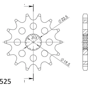 Řetězová sada pro motocykl SUPERSPROX Řetězové kolečko SUPERSPROX CST-433:14 14 zubů, 525