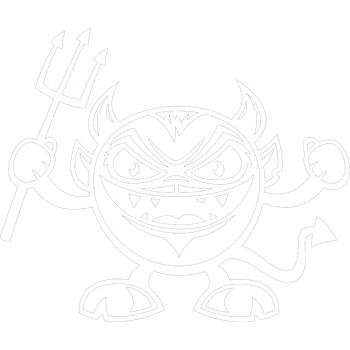 Samolepicí dekorace na vozidlo Samolepka na auto - Ďábel 1 - černá / 10x9 cm