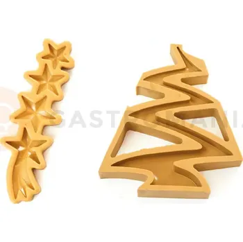 Výroba svíčky Vykrajovátka na cukrovou hmotu - 350x250x35 mm - Albero di Natale | SILIKOMART, Christmas